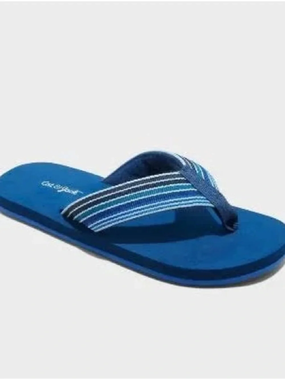 Cat & Jack Blue Striped Boys' Flip Flops